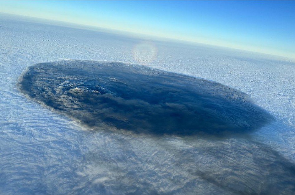 Photo du nuage de pollution prise par un passager d’un vol commercial au dessus d’East-Palestine, Ohio